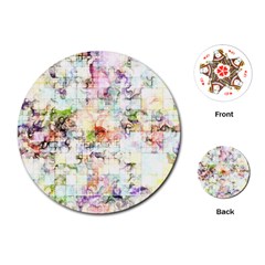 Dirt Puzzle Scrap Book Background Playing Cards Single Design (round) by Ravend