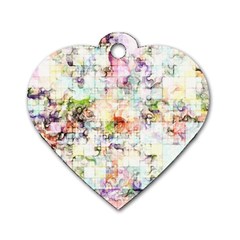 Dirt Puzzle Scrap Book Background Dog Tag Heart (one Side) by Ravend