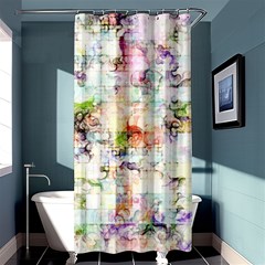 Dirt Puzzle Scrap Book Background Shower Curtain 36  X 72  (stall)  by Ravend