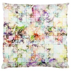 Dirt Puzzle Scrap Book Background Large Cushion Case (two Sides) by Ravend