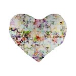 Dirt Puzzle Scrap Book Background Standard 16  Premium Heart Shape Cushions Front