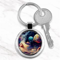 Quantum Physics Dreaming Lucid Key Chain (round) by Ravend