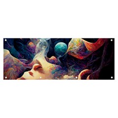 Quantum Physics Dreaming Lucid Banner And Sign 8  X 3  by Ravend