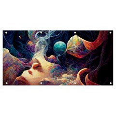 Quantum Physics Dreaming Lucid Banner And Sign 8  X 4  by Ravend