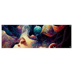 Quantum Physics Dreaming Lucid Banner And Sign 12  X 4  by Ravend