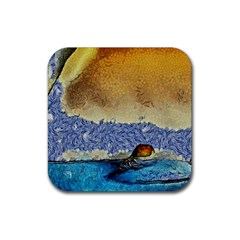 Abstract Painting Art Texture Rubber Coaster (square) by Ravend