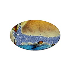 Abstract Painting Art Texture Sticker Oval (100 Pack)