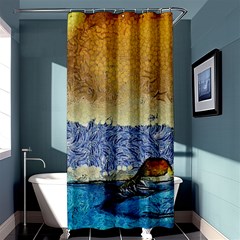 Abstract Painting Art Texture Shower Curtain 36  X 72  (stall)  by Ravend