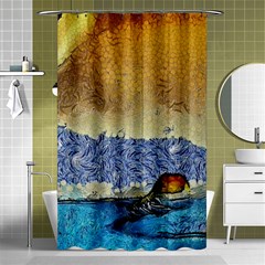 Abstract Painting Art Texture Shower Curtain 48  X 72  (small)  by Ravend