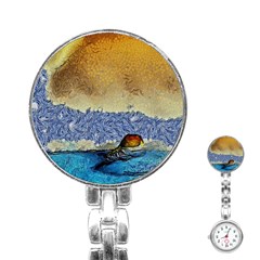 Abstract Painting Art Texture Stainless Steel Nurses Watch by Ravend