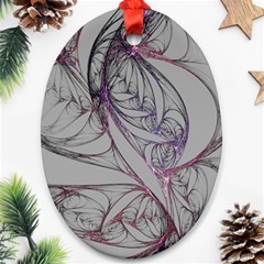 Abstract Background Watercolor Ornament (oval)