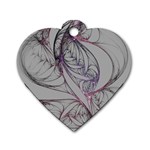 Abstract Background Watercolor Dog Tag Heart (One Side) Front