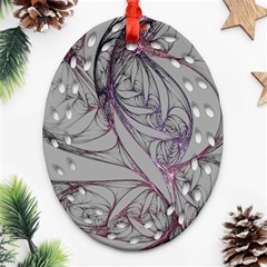 Abstract Background Watercolor Ornament (oval Filigree)