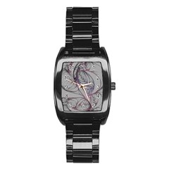 Abstract Background Watercolor Stainless Steel Barrel Watch by Ravend