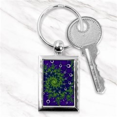 Fractal Spiral Abstract Background Key Chain (rectangle) by Ravend