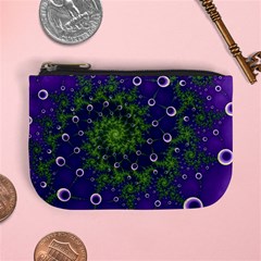 Fractal Spiral Abstract Background Mini Coin Purse by Ravend