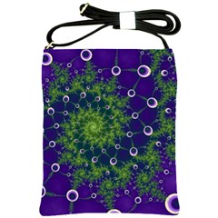 Fractal Spiral Abstract Background Shoulder Sling Bag by Ravend