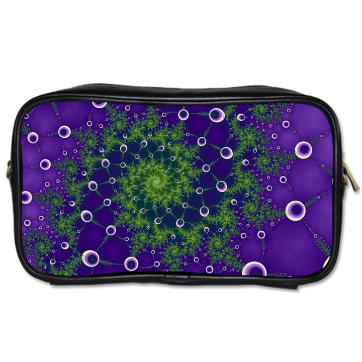 Fractal Spiral Abstract Background Toiletries Bag (One Side)