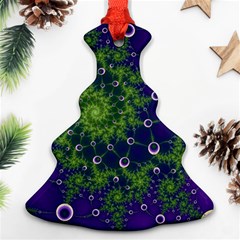 Fractal Spiral Abstract Background Christmas Tree Ornament (two Sides)