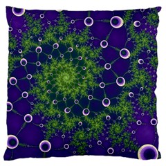 Fractal Spiral Abstract Background Large Cushion Case (one Side) by Ravend