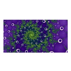 Fractal Spiral Abstract Background Satin Shawl 45  X 80  by Ravend