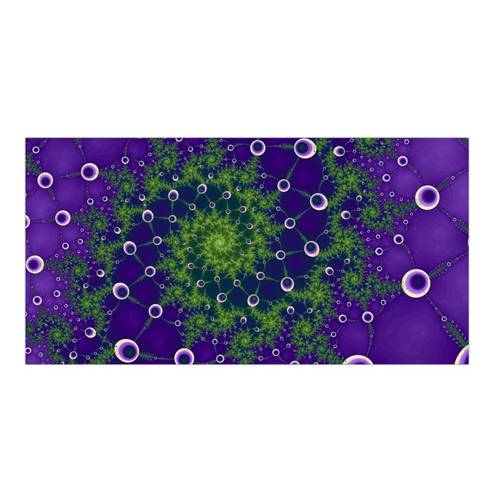 Fractal Spiral Abstract Background Satin Shawl 45  x 80 