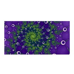 Fractal Spiral Abstract Background Satin Wrap 35  X 70  by Ravend