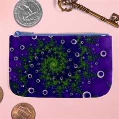 Fractal Spiral Abstract Background Large Coin Purse by Ravend