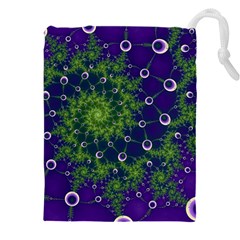 Fractal Spiral Abstract Background Drawstring Pouch (5xl) by Ravend