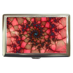 Fractals Abstract Art Red Spiral Cigarette Money Case by Ravend