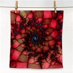 Fractals Abstract Art Red Spiral Face Towel Front