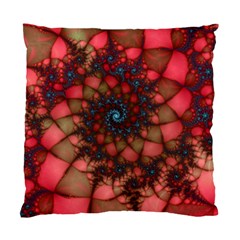 Fractals Abstract Art Red Spiral Standard Cushion Case (one Side) by Ravend