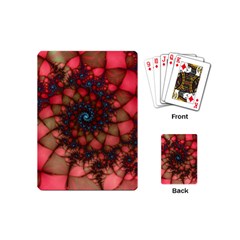 Fractals Abstract Art Red Spiral Playing Cards Single Design (mini) by Ravend