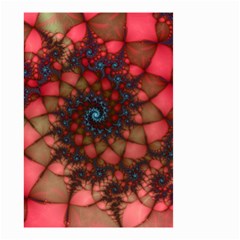 Fractals Abstract Art Red Spiral Small Garden Flag (two Sides) by Ravend