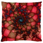 Fractals Abstract Art Red Spiral Large Cushion Case (One Side) Front