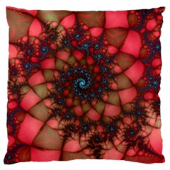 Fractals Abstract Art Red Spiral Standard Flano Cushion Case (two Sides) by Ravend