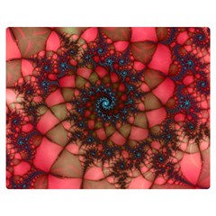 Fractals Abstract Art Red Spiral Double Sided Flano Blanket (medium) by Ravend