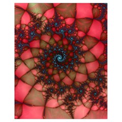 Fractals Abstract Art Red Spiral Drawstring Bag (small) by Ravend