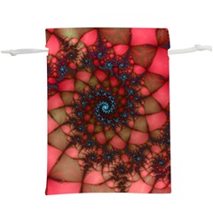 Fractals Abstract Art Red Spiral Lightweight Drawstring Pouch (xl) by Ravend