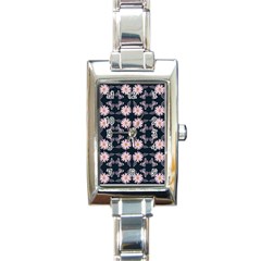 Flowers Daisies Spring Summer Rectangle Italian Charm Watch by Ravend