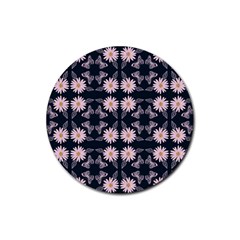 Flowers Daisies Spring Summer Rubber Coaster (round) by Ravend