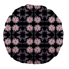 Flowers Daisies Spring Summer Large 18  Premium Round Cushions by Ravend