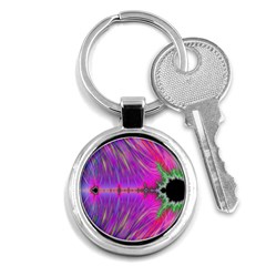 Fractal Fractals Abstract Art Key Chain (round) by Ravend