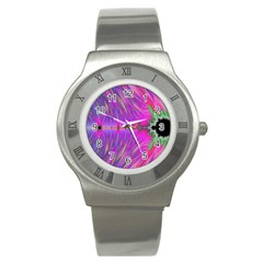 Fractal Fractals Abstract Art Stainless Steel Watch by Ravend