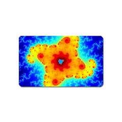 Fractal Starfish Mandelbrot Blue Magnet (name Card) by Ravend