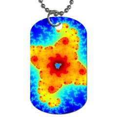 Fractal Starfish Mandelbrot Blue Dog Tag (two Sides) by Ravend