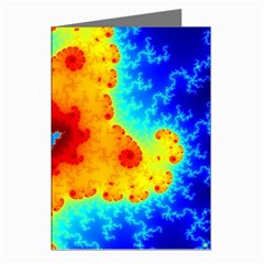 Fractal Starfish Mandelbrot Blue Greeting Cards (pkg Of 8)