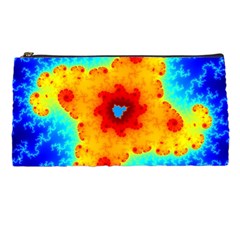 Fractal Starfish Mandelbrot Blue Pencil Case by Ravend