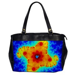 Fractal Starfish Mandelbrot Blue Oversize Office Handbag by Ravend