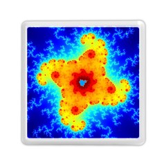 Fractal Starfish Mandelbrot Blue Memory Card Reader (square) by Ravend